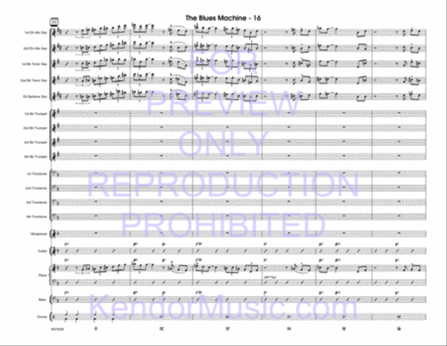 Blues Machine, The Blues Machine, The Jazz Ensemble scores gallery preview page 17