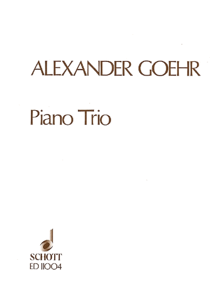 Piano Trio Op. 20 Sc/pts