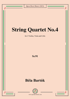 Book cover for Bartók-String Quartet No.4,Sz.91