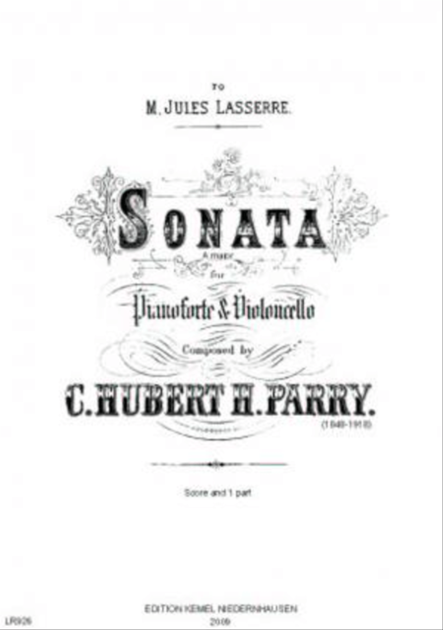 Sonata A major Cello scores gallery preview page 1
