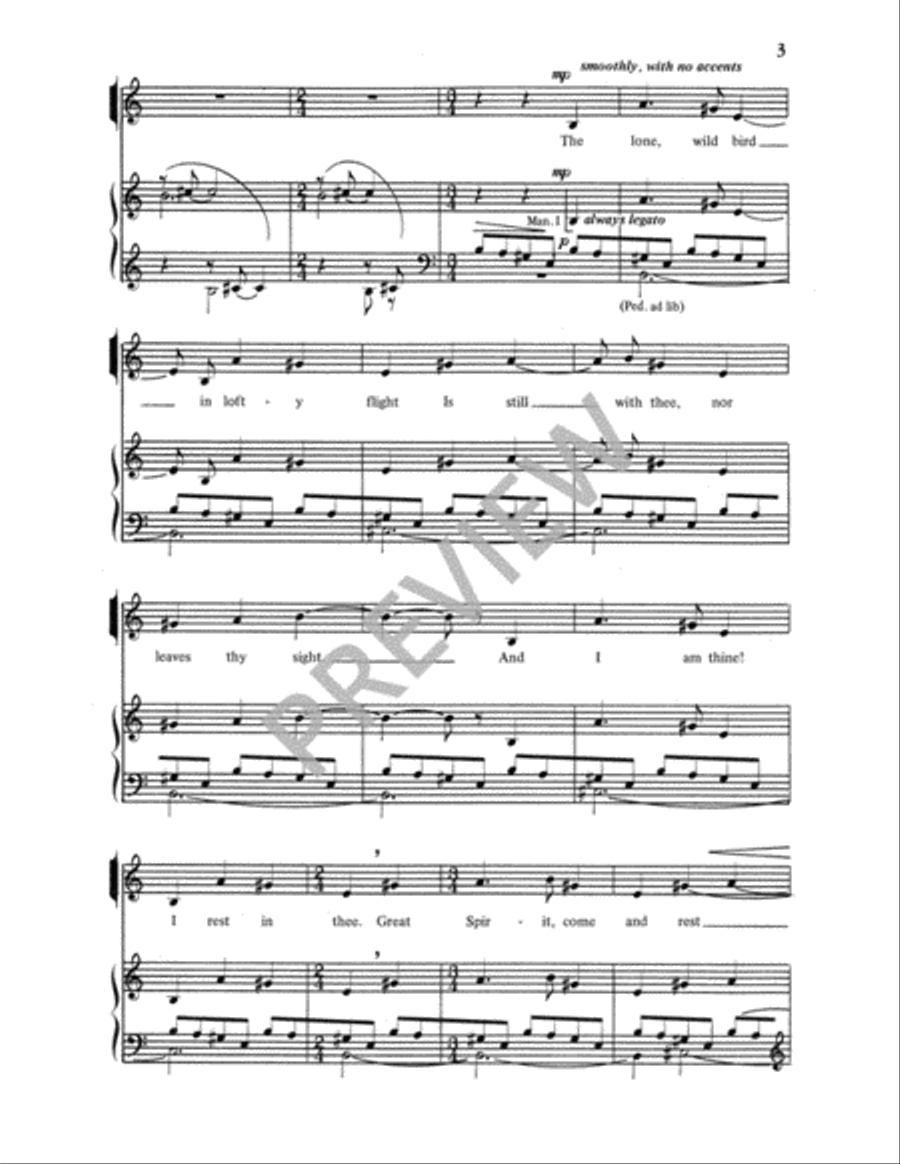 The Lone, Wild Bird Unison Choir scores gallery preview page 4