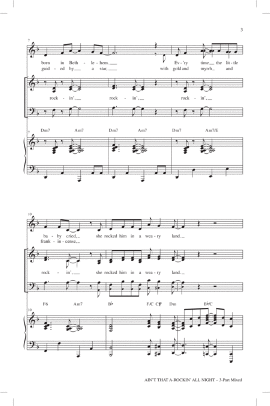 Ain't That A-Rockin' All Night 3-Part scores gallery preview page 2