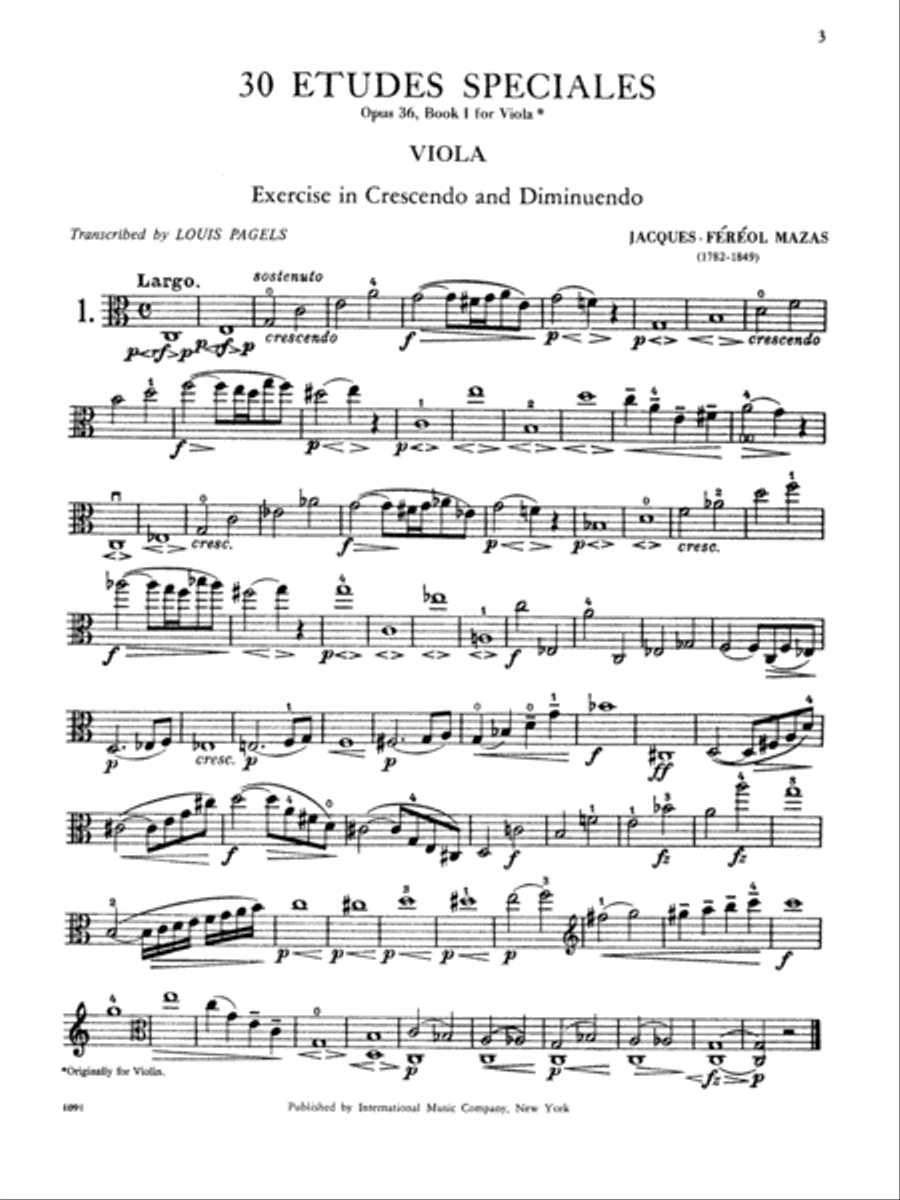 Etudes Speciales, Opus 36, Bk. 1