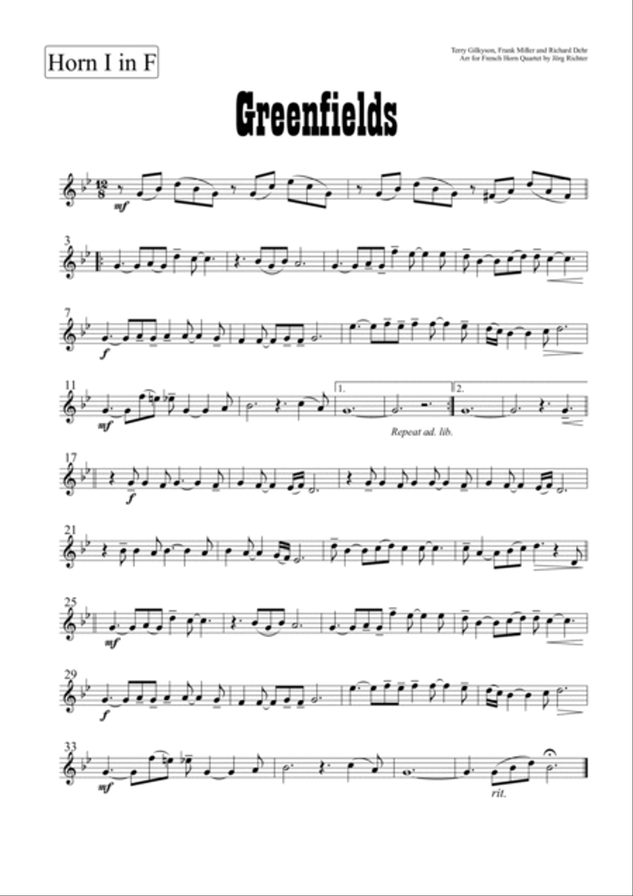 Greenfields Greenfields Brass Quartet scores gallery preview page 4