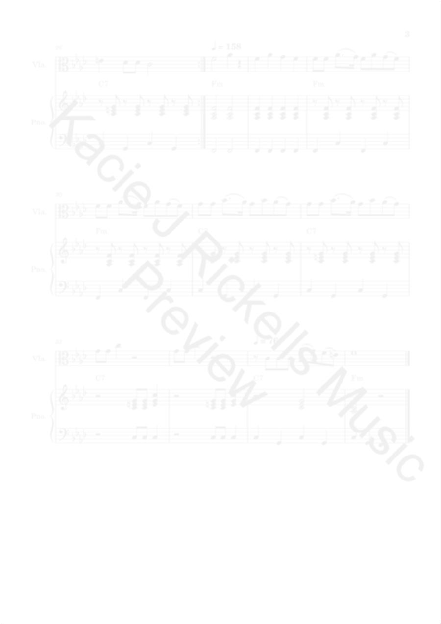 Hava Nagila - Viola and Piano Piano scores gallery preview page 4