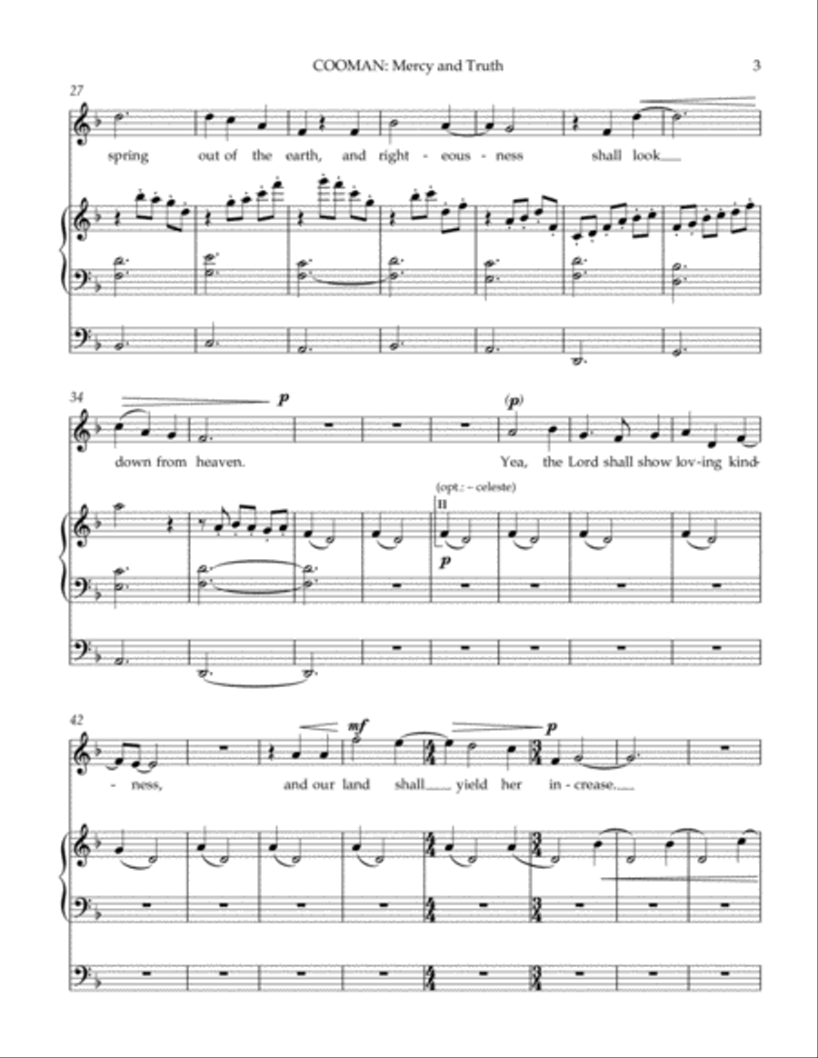 Mercy and Truth (voice and organ version) Voice scores gallery preview page 3