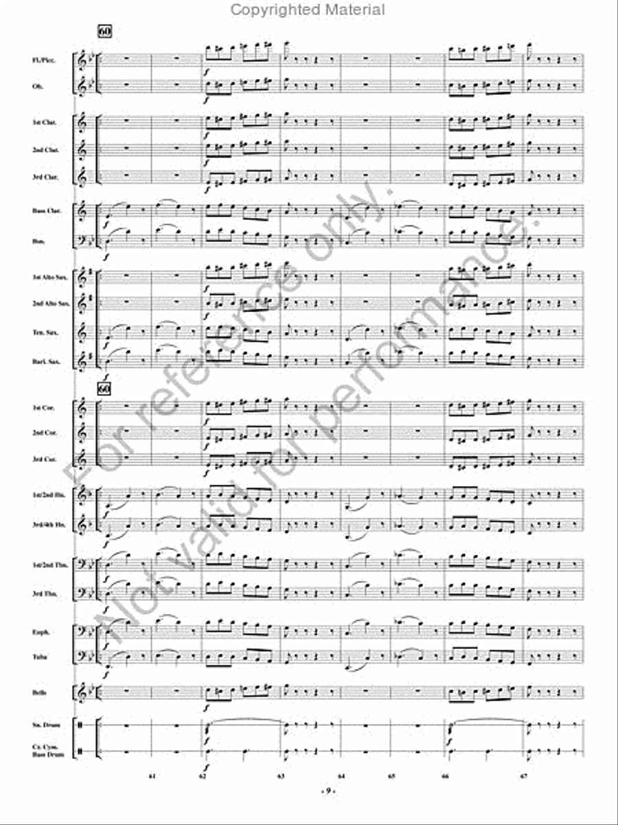 Basses On A Rampage Concert Band scores gallery preview page 8
