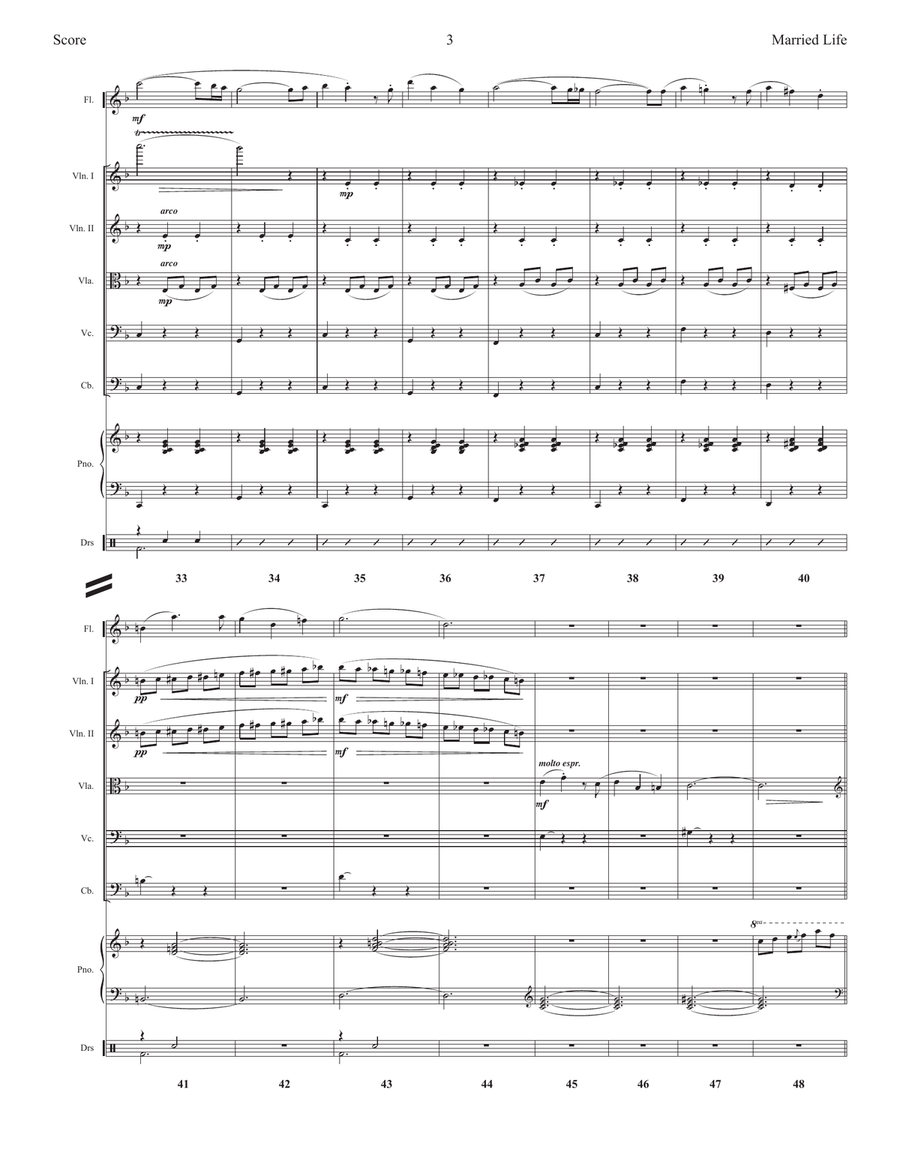 Married Life Large Ensemble scores gallery preview page 5
