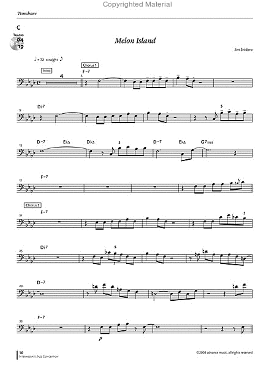 Intermediate Jazz Conception -- Trombone Baritone Horn scores gallery preview page 3
