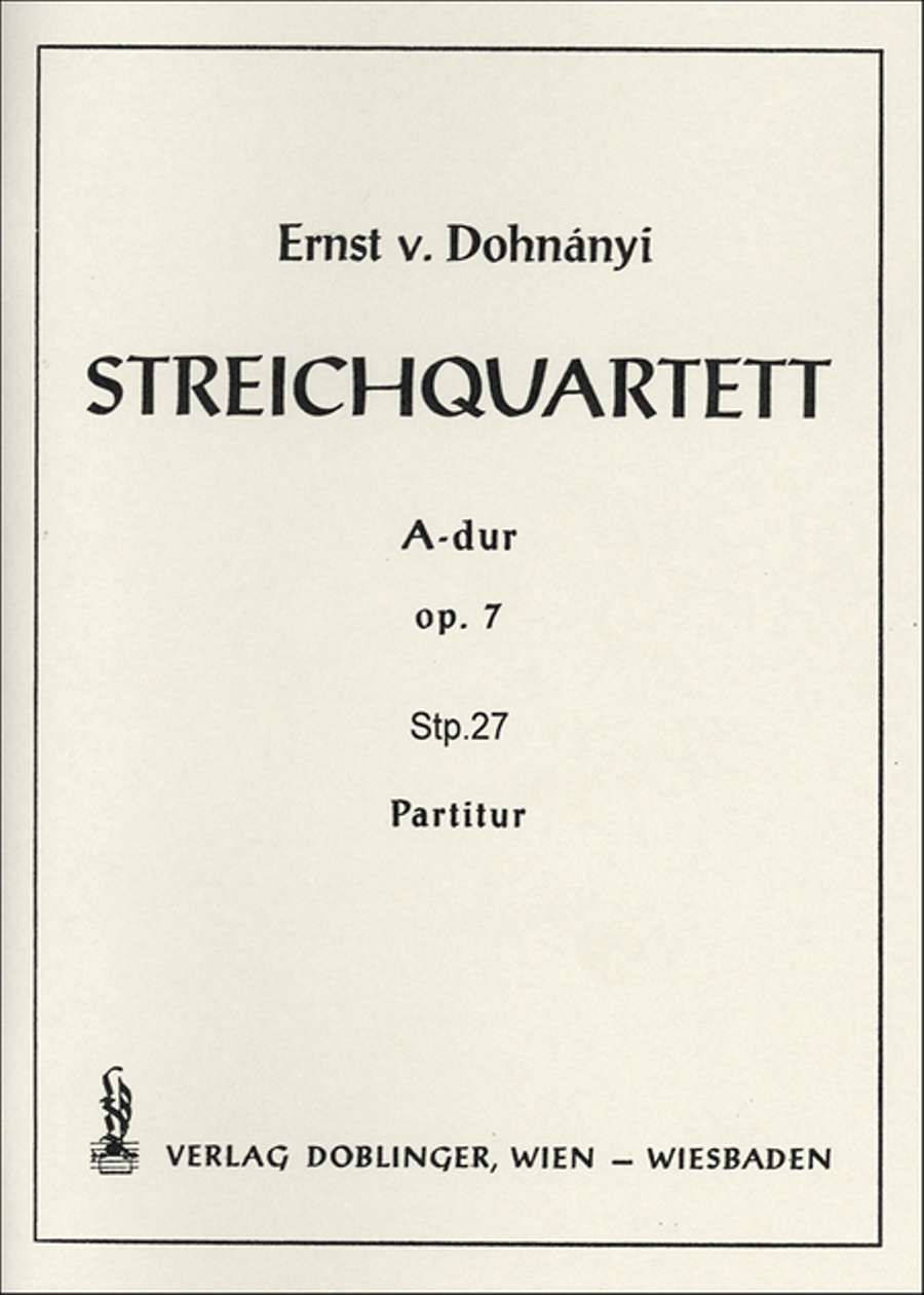 Streichquartett A-Dur String Quartet scores gallery preview page 1