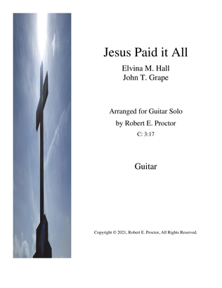 Jesus Paid it All for Solo Guitar