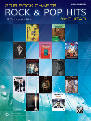 Book cover for 2015 Rock & Pop Chart Hits for Guitar