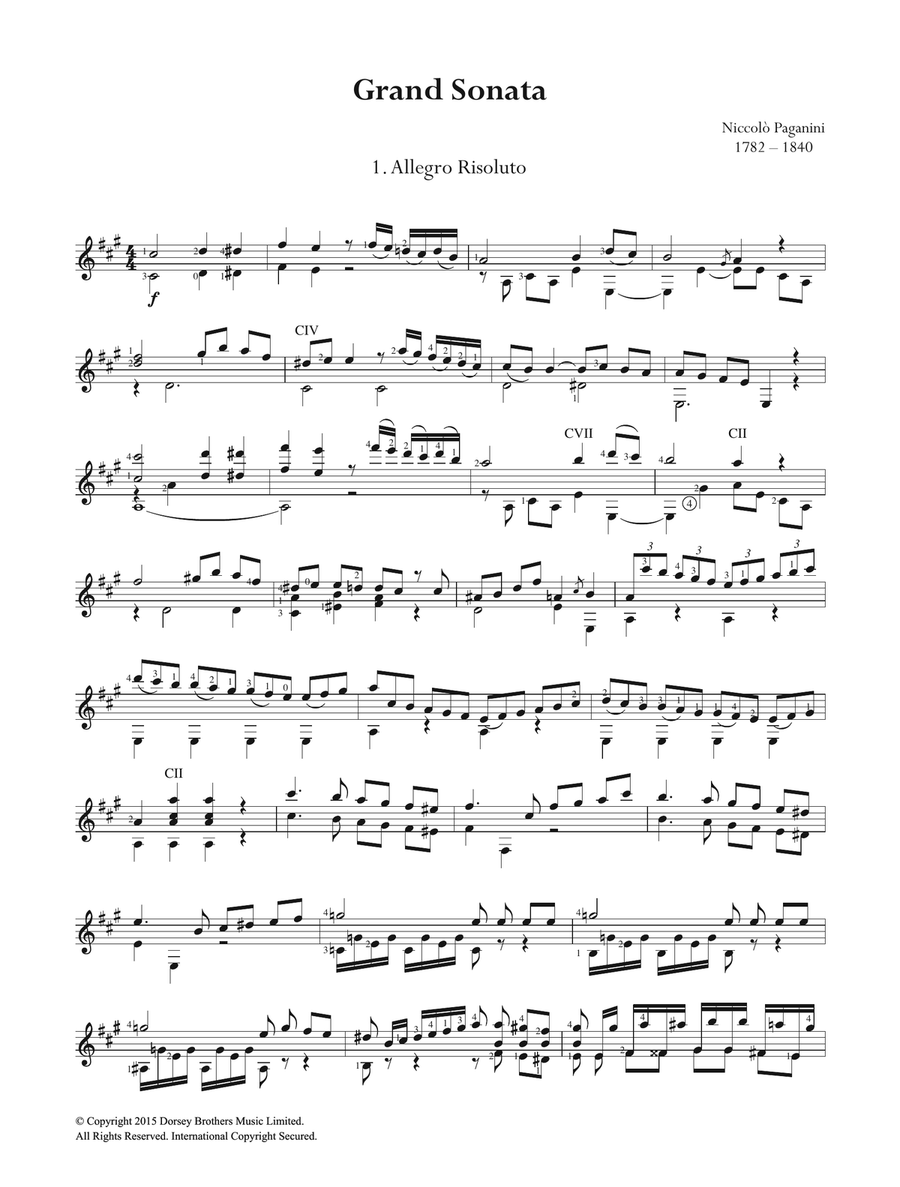 Grand Sonata Acoustic Guitar scores gallery preview page 1