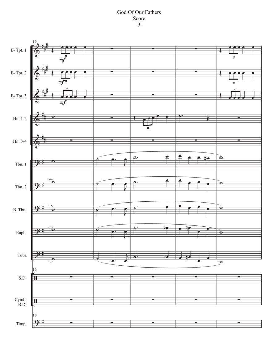 God Of Our Fathers for Brass Ensemble God Of Our Fathers for Brass Ensemble Brass Ensemble scores gallery preview page 5