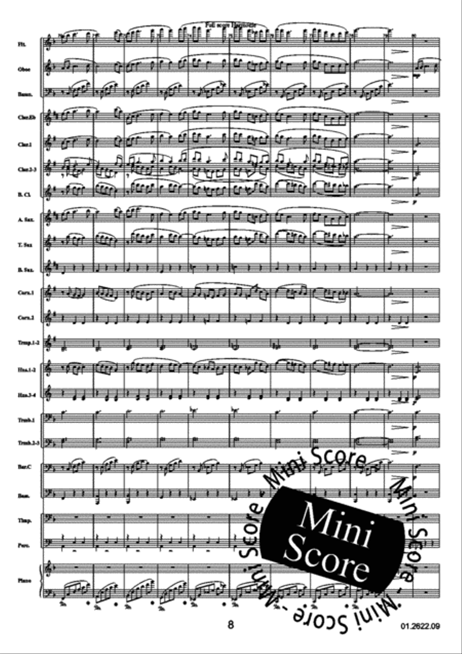 Reflections Over a Norwegian Concert Band scores gallery preview page 12