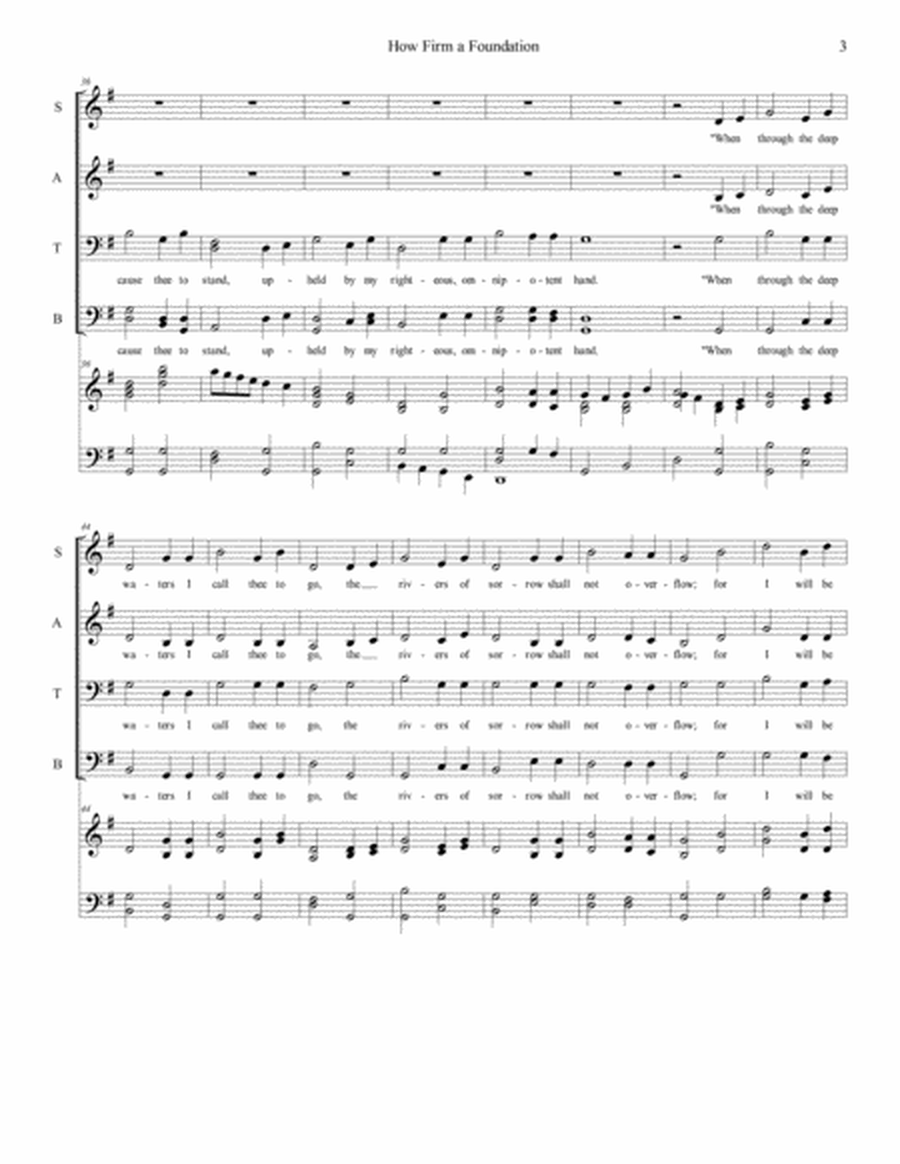 How Firm a Foundation for SATB choir image number null