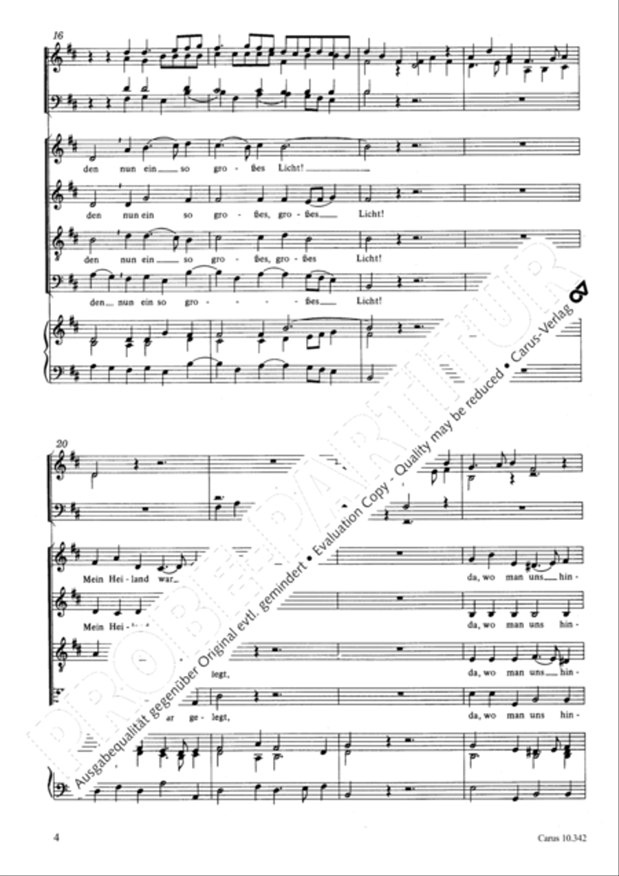 Awake, my heart, with gladness (Auf, auf, mein Herz, mit Freuden) 4-Part scores gallery preview page 5