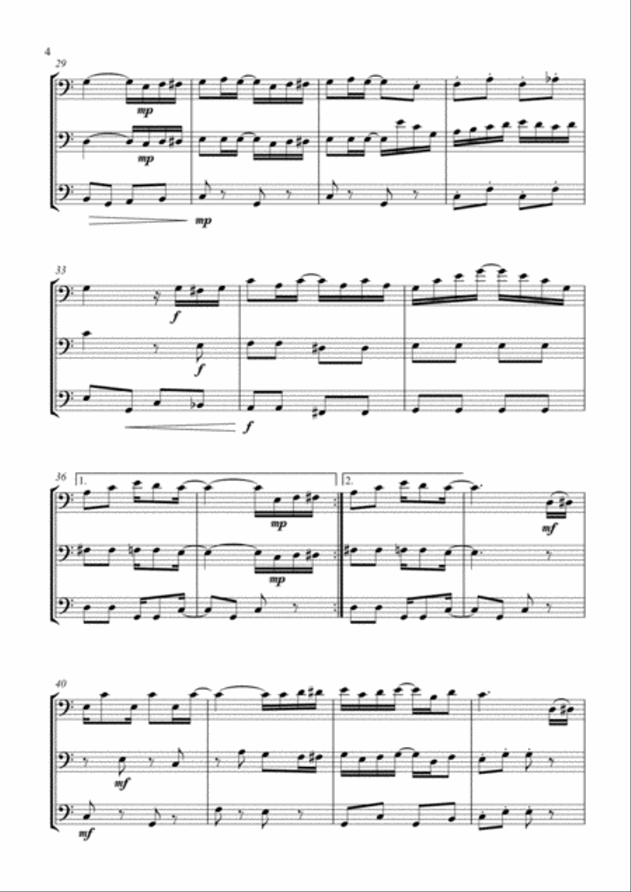 The Entertainer. For Trombone Trio Trombone Trio scores gallery preview page 4