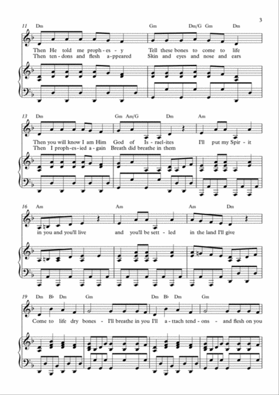 Dry Bones Dry Bones Voice scores gallery preview page 3