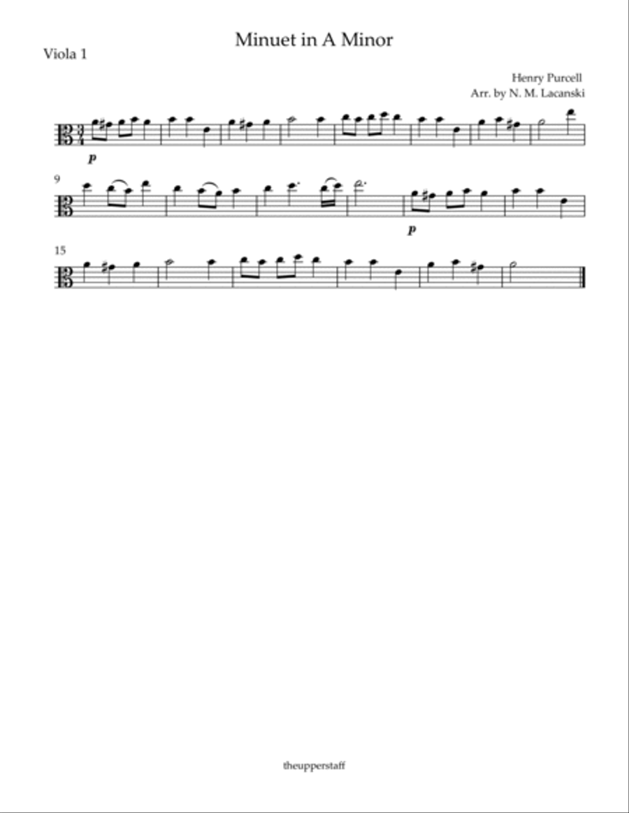 Minuet in A Minor Small Ensemble scores gallery preview page 3