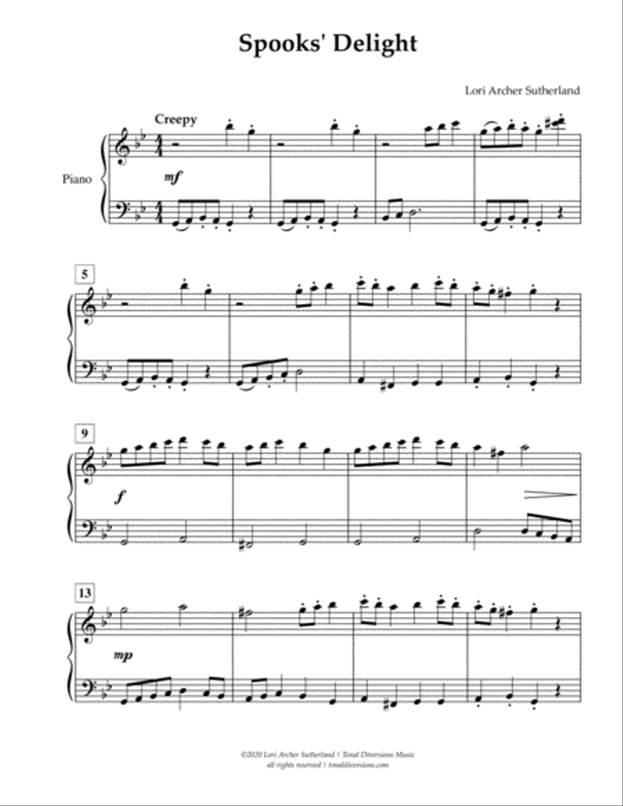 Spooks' Delight Chamber Music scores gallery preview page 2