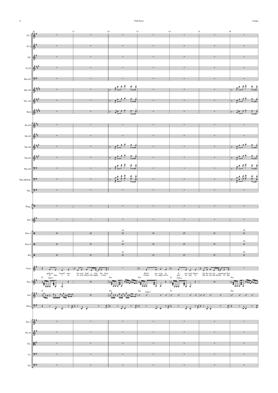 Conga Full Orchestra scores gallery preview page 2