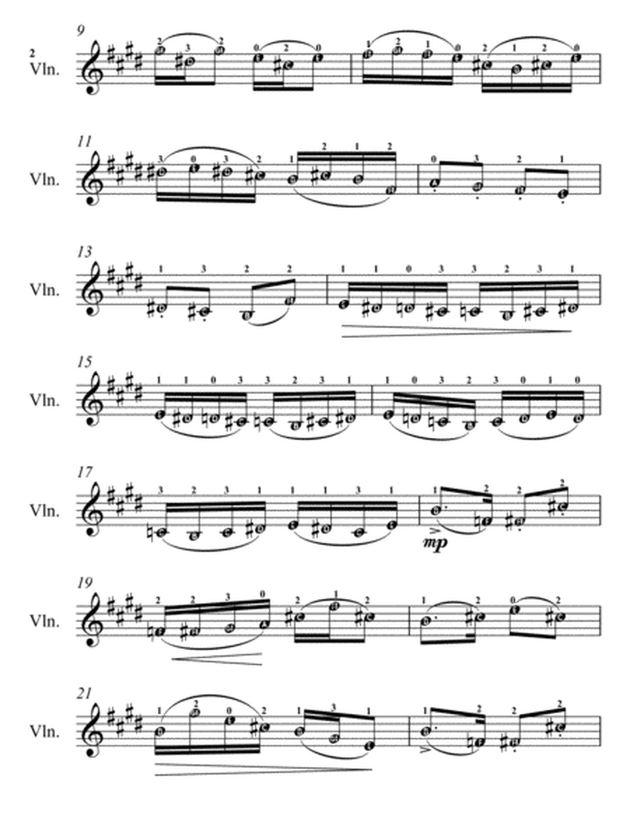 To a Humming Bird Opus 7 Number 2 Easy Violin Sheet Music