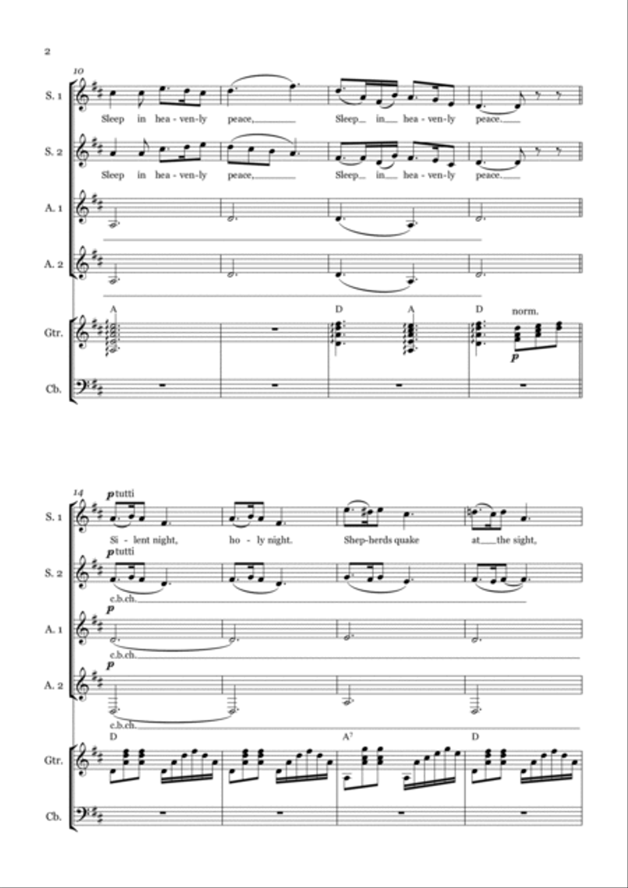 Silent Night Silent Night SSAA scores gallery preview page 2