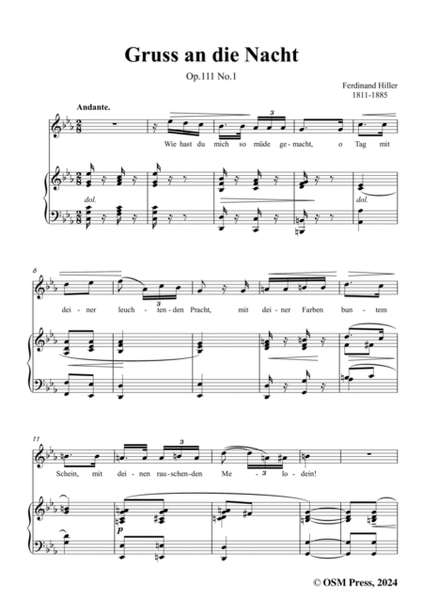 F. Hiller-Gruss an die Nacht,Op.111 No.1,in c minor