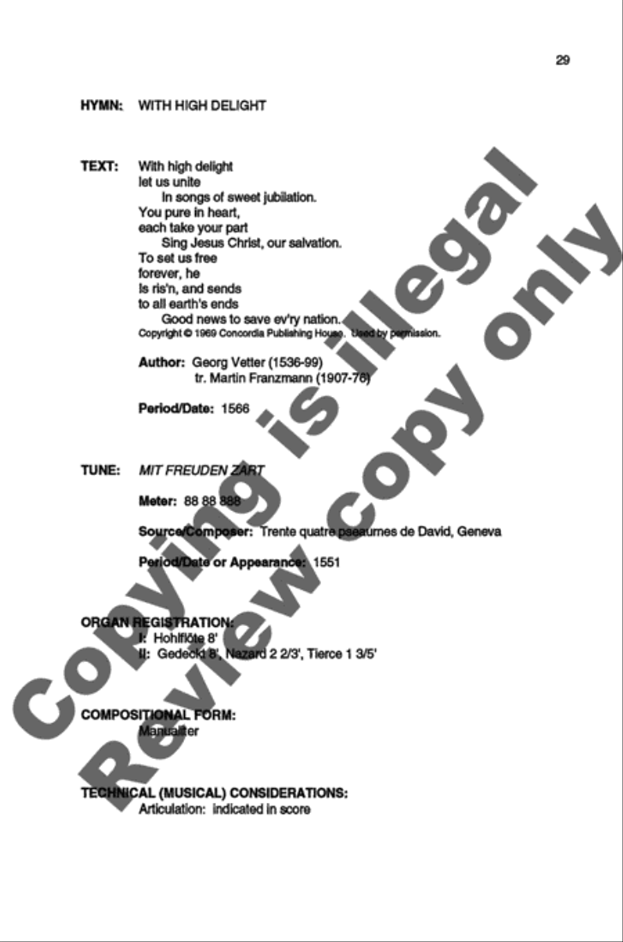 Easy Hymn Settings- Easter Organ scores gallery preview page 17