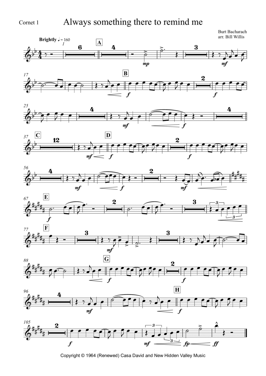 (there's) Always Something There To Remind Me Electric Guitar scores gallery preview page 1