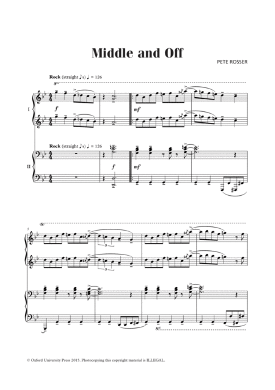 Middle and Off Piano Duet scores gallery preview page 2