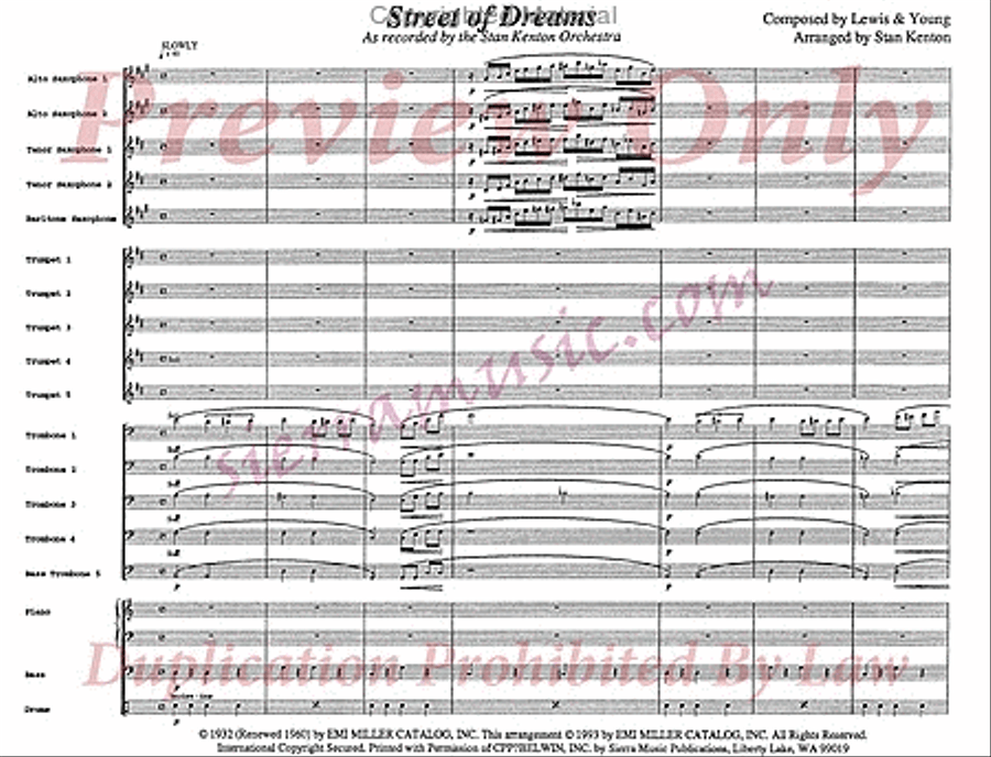 Street Of Dreams Street Of Dreams Jazz Ensemble scores gallery preview page 2