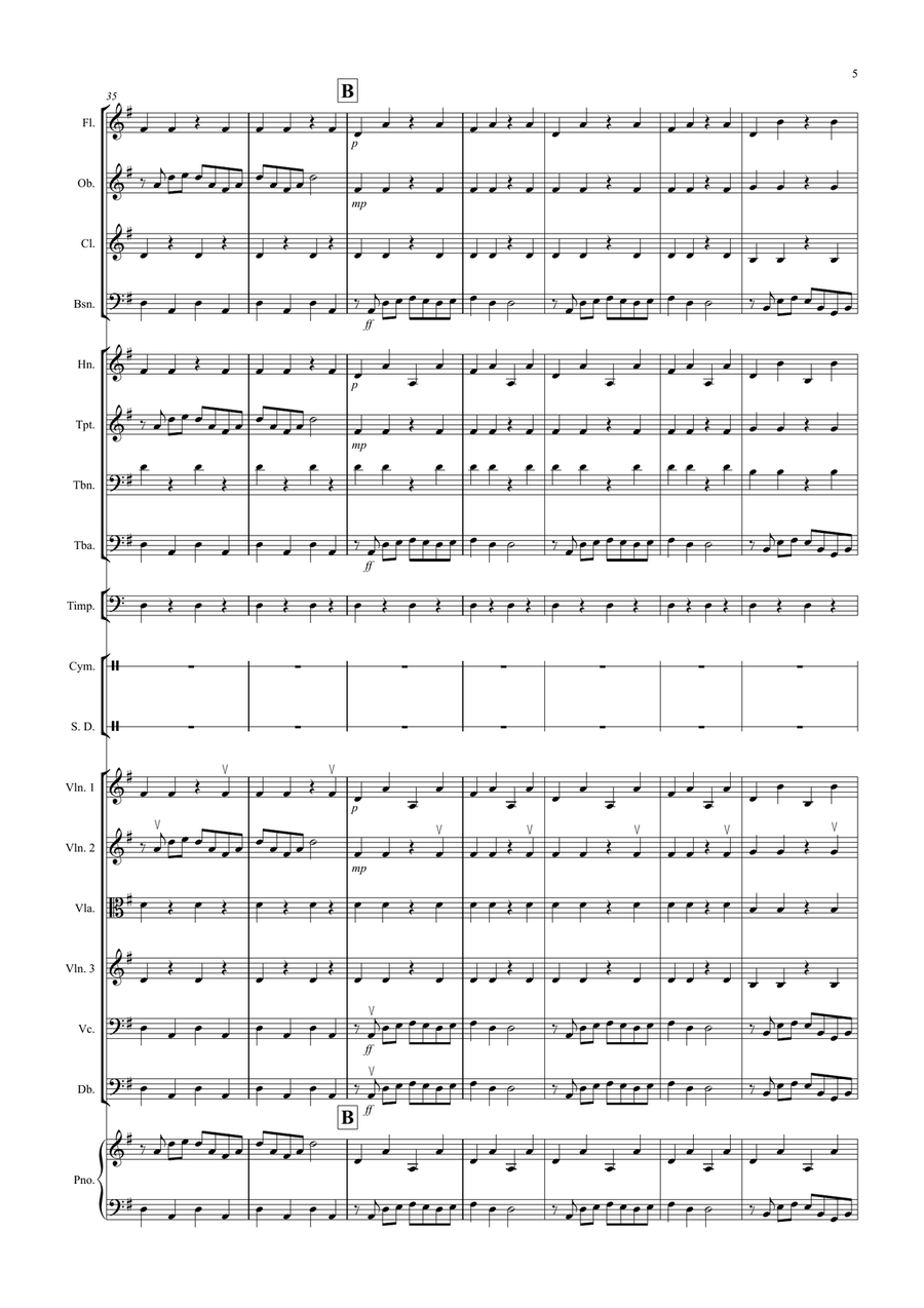 1812 Overture for School Orchestra Large Ensemble scores gallery preview page 5