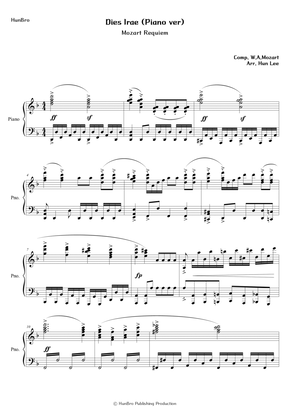 Dies Irae from Mozart Requiem - Piano ver