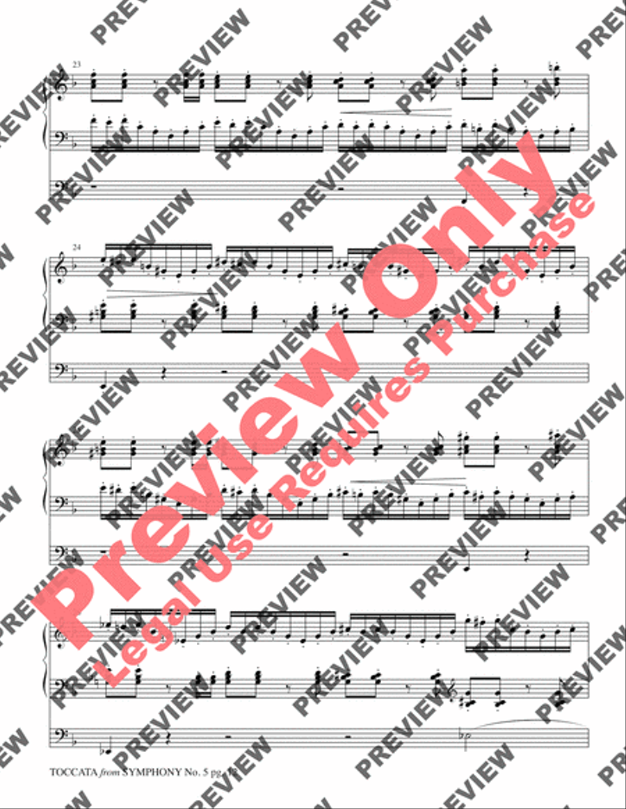 Toccata (from Symphony No. 5) Small Ensemble scores gallery preview page 14