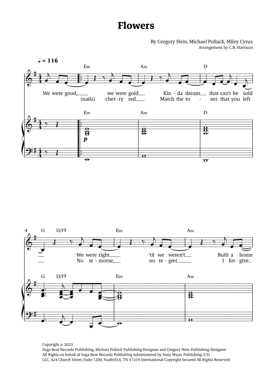 Flowers Voice scores gallery preview page 1