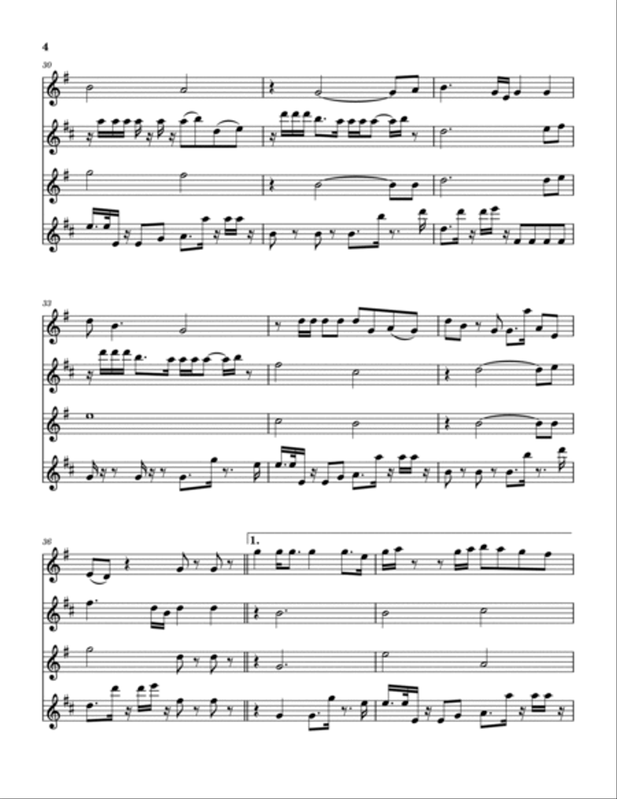 Good Feelings Saxophone Quartet scores gallery preview page 5
