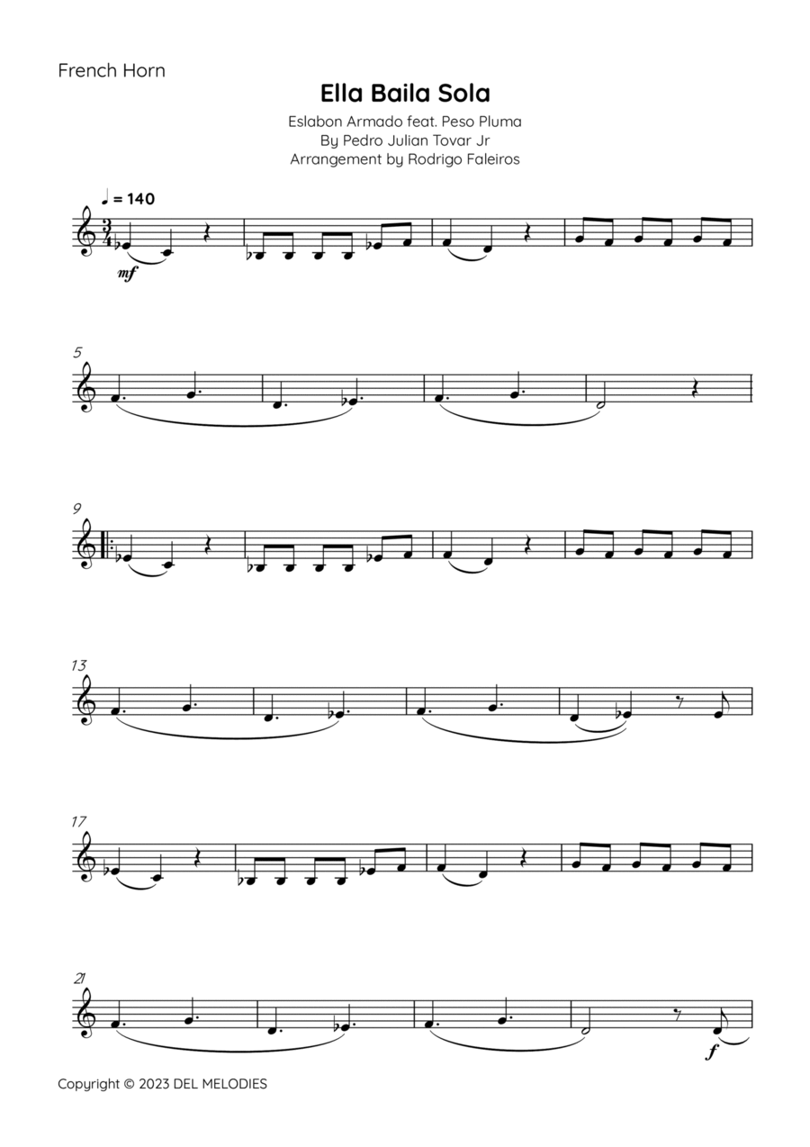 Ella Baila Sola Horn Solo scores gallery preview page 1