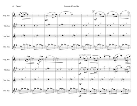 Andante Cantabile from String Quartet No. 1 image number null