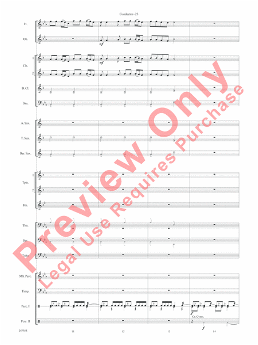 River Valley Legacy (I. River Echoes, II. Railroads, III. Machines, IV. Traditions) Concert Band scores gallery preview page 26