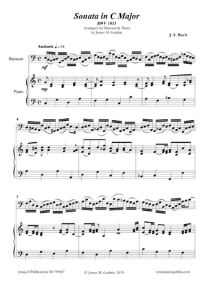 BACH: Sonata BWV 1033 for Bassoon & Piano