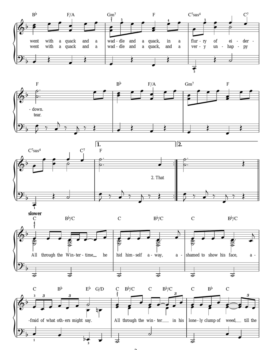 The Ugly Duckling Voice scores gallery preview page 2