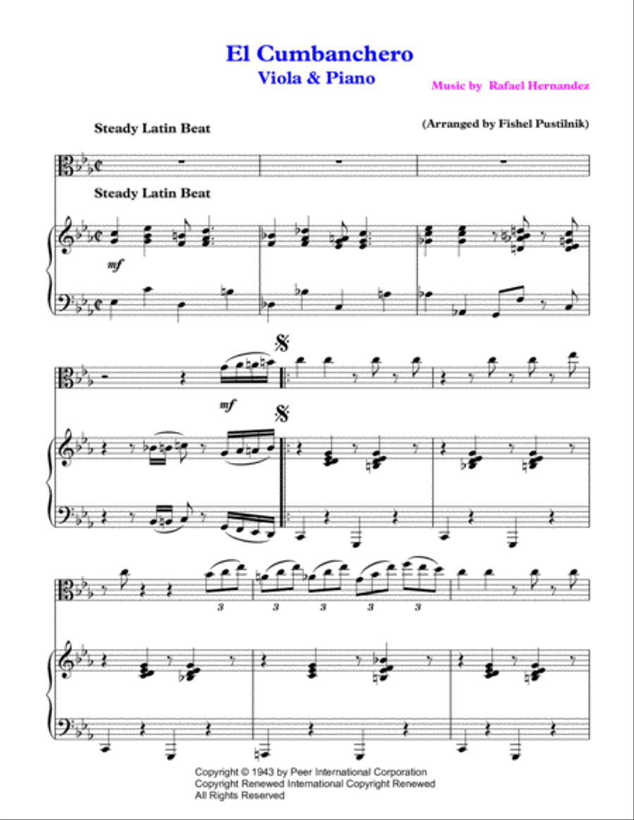 El Cumbanchero Viola scores gallery preview page 2