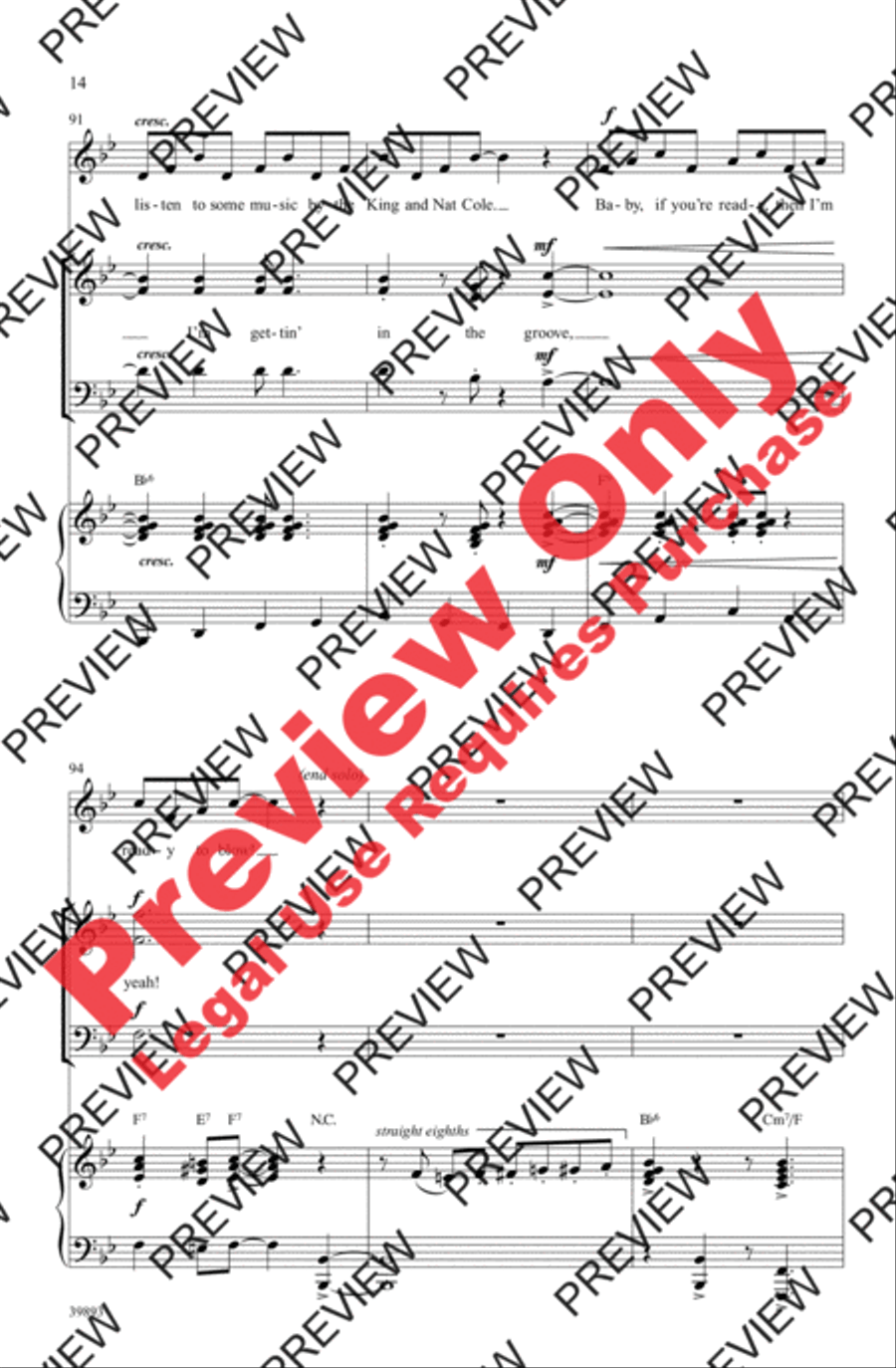 Gettin' in the Mood (for Christmas) 3-Part scores gallery preview page 14