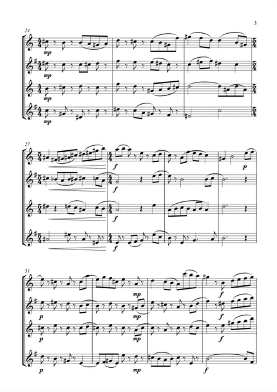 Sticks - Saxophone Quartet Sticks - Saxophone Quartet Saxophone Quartet scores gallery preview page 3