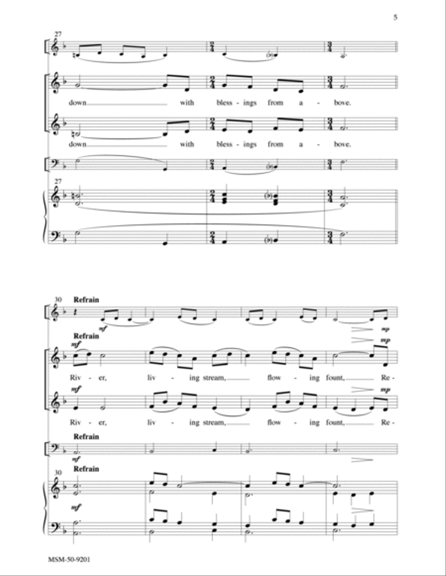 As Jesus Walked into the Stream 2-Part scores gallery preview page 4