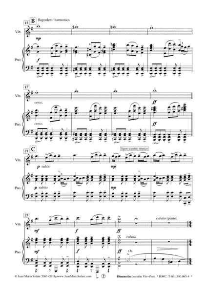 Dimensión [violin + piano]