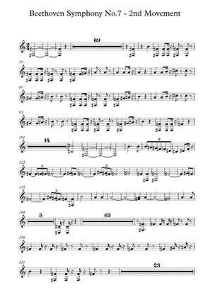 Beethoven symphony No.7 - 2nd Movement (Transposed Horn in Bb)