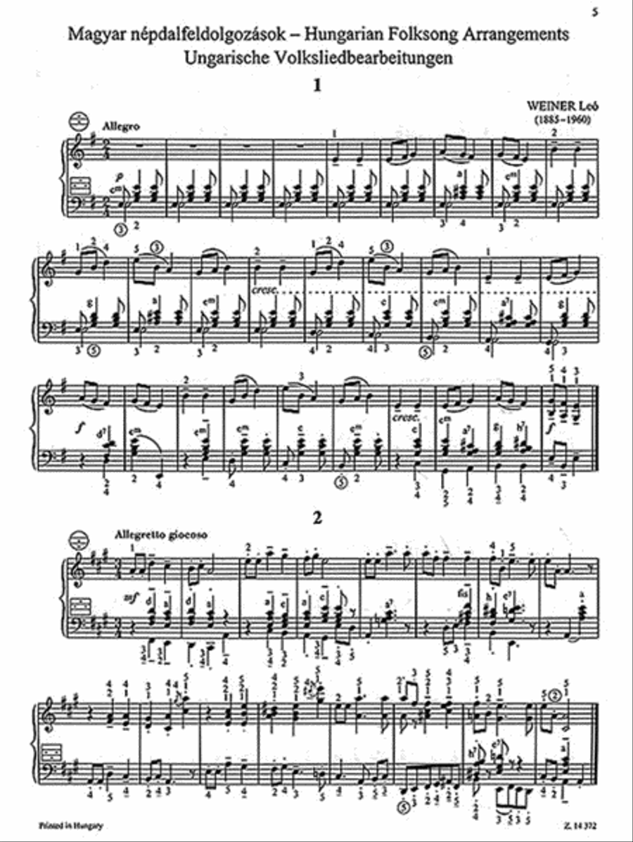 Hungarian Music for Accordion Accordion scores gallery preview page 5